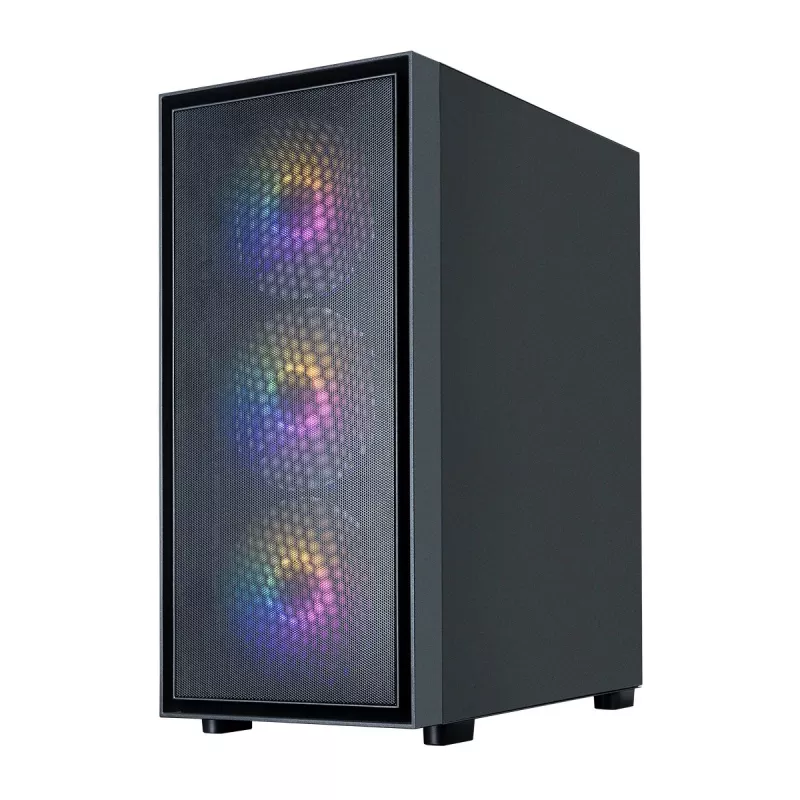 Zalman S6 Czarna obudowa ATX Mid Tower z 4 wentylatorami ARGB i hartowanym szkłem