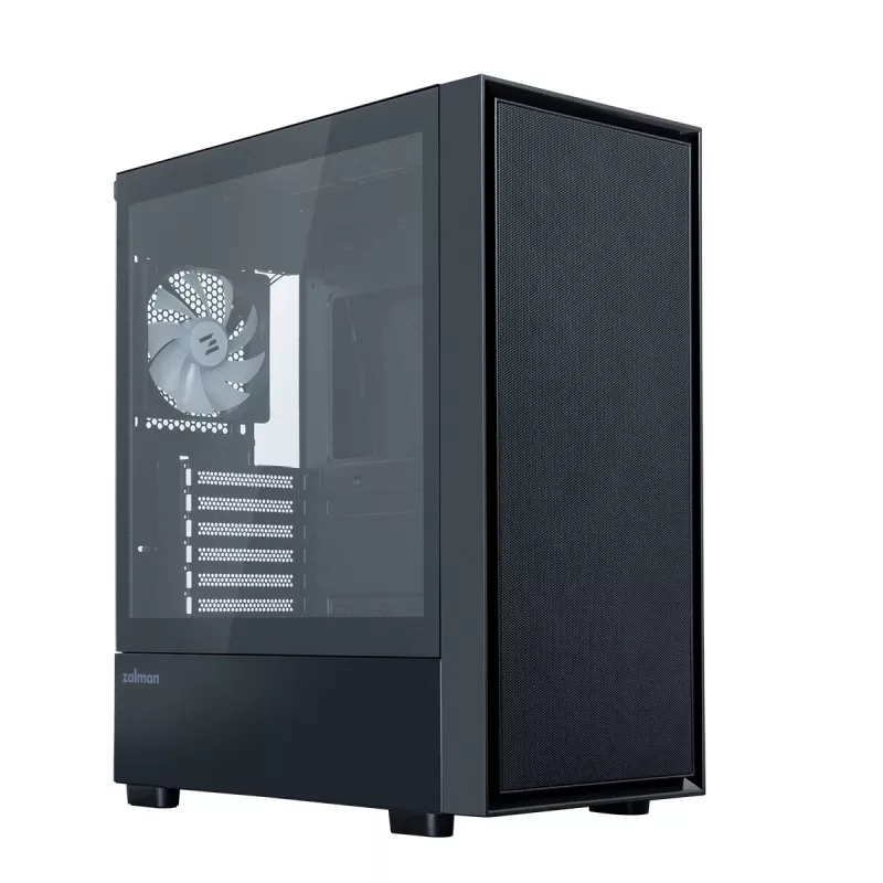 Zalman S6 Czarna obudowa ATX Mid Tower z 4 wentylatorami ARGB i hartowanym szkłem