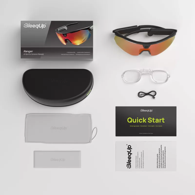 BleeqUp Ranger AI Sports Camera Glasses czarny