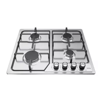 ISEASY MGBG-604C Wolnostojąca kuchenka gazowa z piekarnikiem 65L i grillem, stal nierdzewna