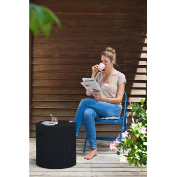 KETER Stół ogrodowy/pojemnik do przechowywania Cool Stool brązowy
