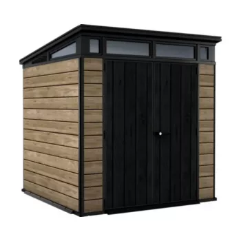KETER Domek ogrodowy Deco Pent 7x7, odcień jesionowego drewna