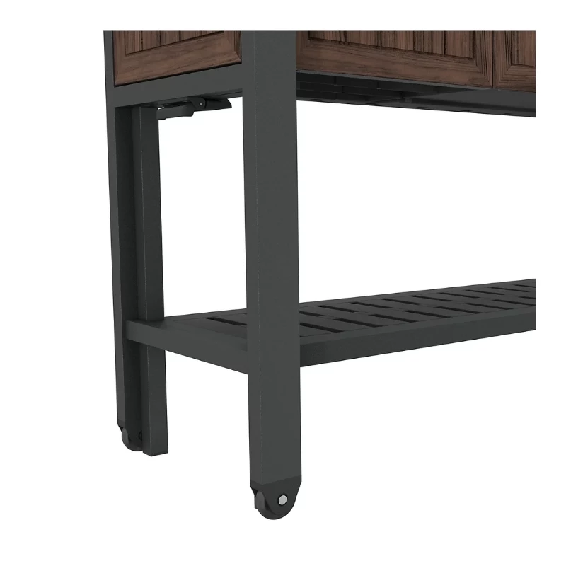 KETER Extendable Party Station orzechowy stół imprezowy