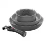BALLARINI Zestaw 3 patelni Torre Ø24cm, Ø28cm i rondel Ø16cm + 3 zdejmowane uchwyty