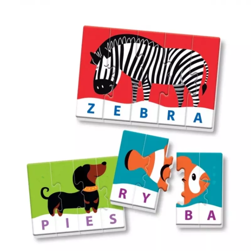 Gra edukacyjna puzzle: Moje pierwsze słowa Zabawa i nauka język polski Clementoni 50770