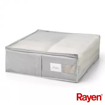 RAYEN Premium szary pojemnik na koce 65x55x20cm