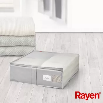RAYEN Premium szary pojemnik na koce 65x55x20cm