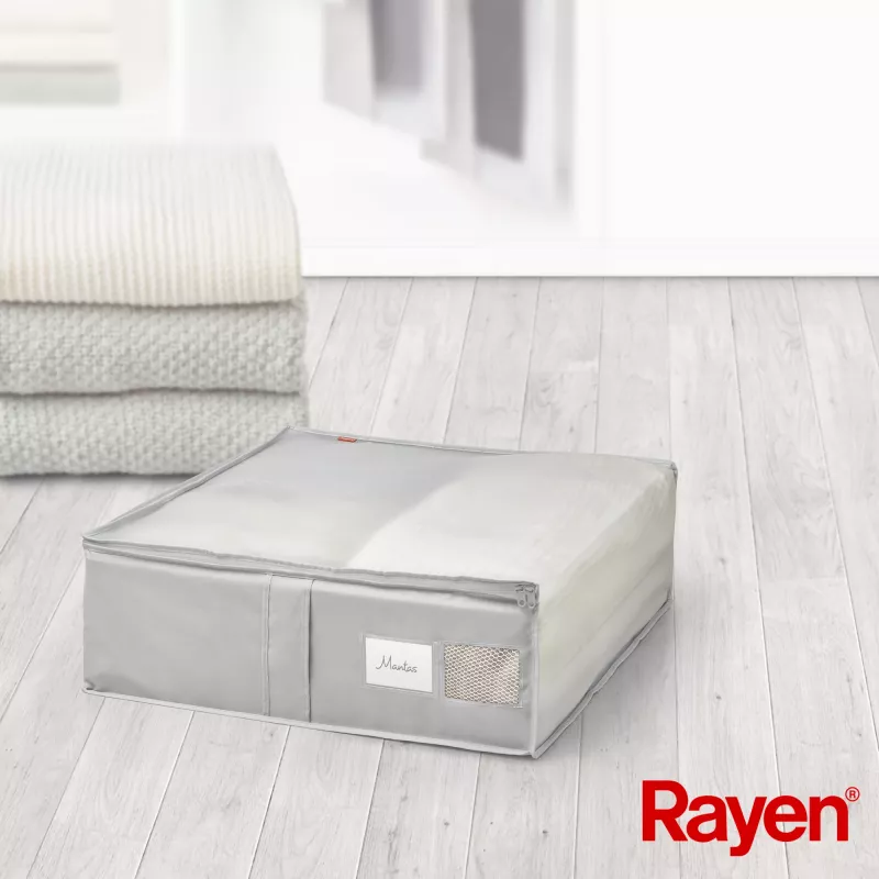 RAYEN Premium szary pojemnik na koce 65x55x20cm