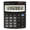 Kalkulator półbiurkowy REBELL RE-SDC412 BX, 12-cyfrowy LCD, zasilanie dwusystemowe, czarny