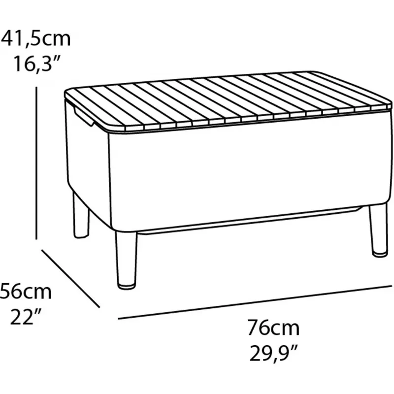 KETER Zestaw mebli ogrodowych Salemo Balcony Set szary