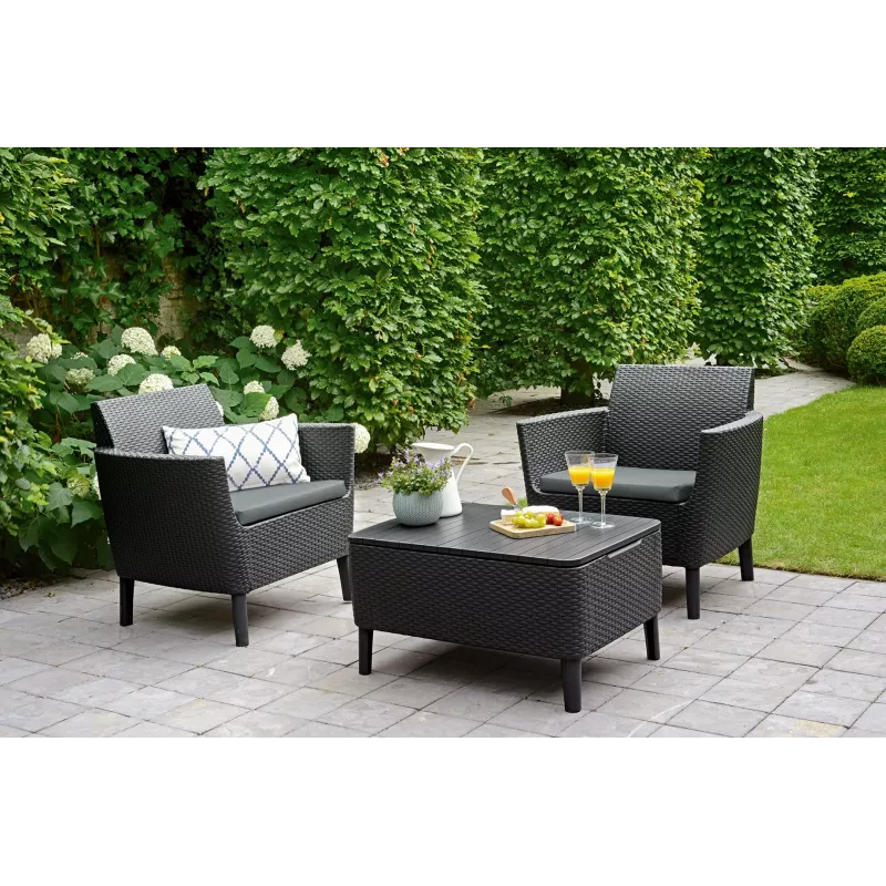 KETER Zestaw mebli ogrodowych Salemo Balcony Set szary