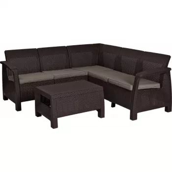 Zestaw mebli ogrodowych KETER Corfu Relax Set brązowy