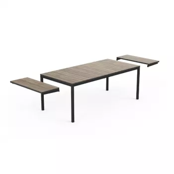 KETER Stół ogrodowy rozkładany Deco Porto Nova rozkładany 200-280 cm, odcień jesionu/czarny