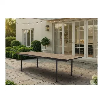 KETER Stół ogrodowy rozkładany Deco Porto Nova rozkładany 200-280 cm, odcień jesionu/czarny