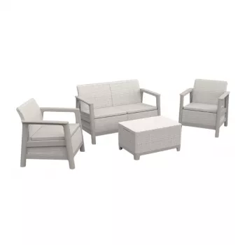 Zestaw mebli ogrodowych KETER Scandi Linea 2 Seater Set pebble grey/light beige
