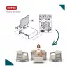 Zestaw mebli ogrodowych KETER Scandi Linea 2 Seater Set pebble grey/light beige