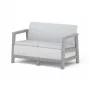 KETER Sofa ogrodowa dwuosobowa Scandi Linea 2 Seater Sofa jasnoszara/ciepłoszarana stal