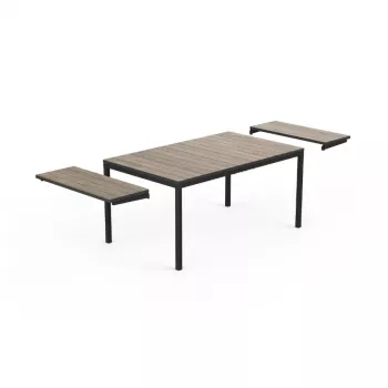 KETER Stół ogrodowy rozkładany Deco Porto Nova rozkładany 160-240 cm, odcień jesionu/czarny