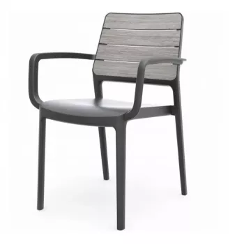 Fotel ogrodowy KETER Deco Porto Armchair jasnoszary/szary