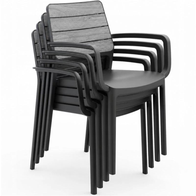 Fotel ogrodowy KETER Deco Porto Armchair jasnoszary/szary