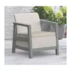 KETER Zestaw mebli ogrodowych Scandi Linea Balcony Set, kolor otoczakowy szary/szałwiowy zielony kamienny