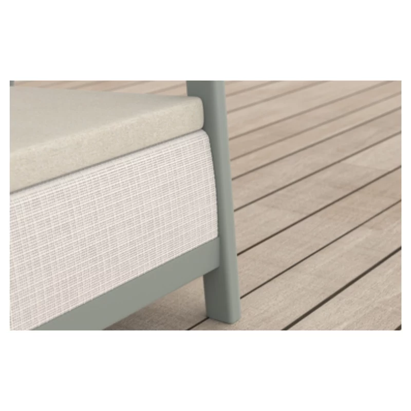 KETER Zestaw mebli ogrodowych Scandi Linea Balcony Set, kolor otoczakowy szary/szałwiowy zielony kamienny