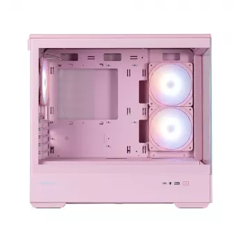 Zalman P30 V2, obudowa komputerowa mATX Mini Tower, 3 x 120mm wentylatory ARGB, różowa