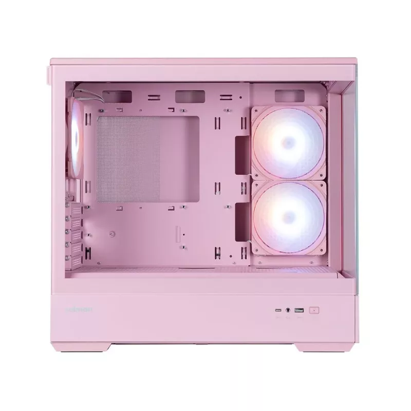 Zalman P30 V2, obudowa komputerowa mATX Mini Tower, 3 x 120mm wentylatory ARGB, różowa