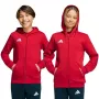 adidas Entrada 26 Full Zip Hoodie dziecięca bluza z kapturem czerwona KH1781 116cm