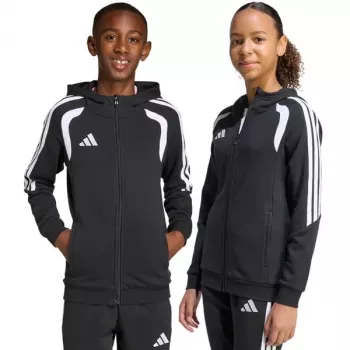 adidas Tiro 26 League Sweat bluza dziecięca z pełnym zamkiem i kapturem czarna KF3324 164cm