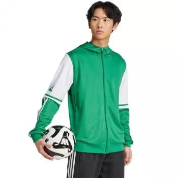 Męska bluza z kapturem adidas Squadra 25 Hoody zielono-biała JP3164 L