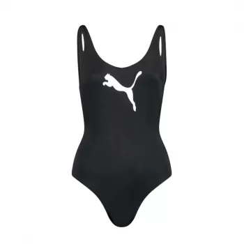Kostium kąpielowy damski Puma Swim Women Swimsuit 1P czarny 907685 06 L