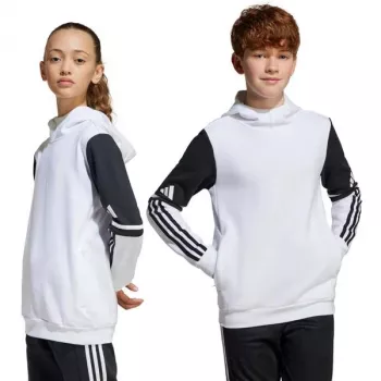 Bluza dla dzieci adidas Squadra 25 Sweat Hoody biała JD4807 128cm