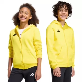 Bluza dla dzieci adidas Entrada 26 Full Zip Hoodie żółta KH1777 128cm