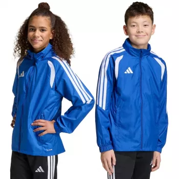 Kurtka dla dzieci adidas Tiro 26 League Windbreaker niebieska JY9723 152cm