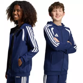 Bluza dla dzieci adidas Tiro 26 League Sweat Full Zip Hoodie granatowa KF3322 164cm