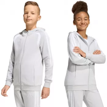 Bluza dla dzieci adidas Tiro 26 League Sweat Full Zip Hoodie szara KF3323 140cm