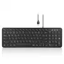 Perixx PERIBOARD-213 DE B Przewodowa klawiatura USB, układ niemiecki (QWERTZ), przełączniki nożycowe, czarna