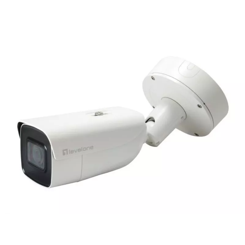 LevelOne FCS-5212 6MP zewnętrzna kamera IP typu bullet z silnikowym obiektywem zmiennoogniskowym, H.265, nocna wizja IR, PoE, IP66, IK10