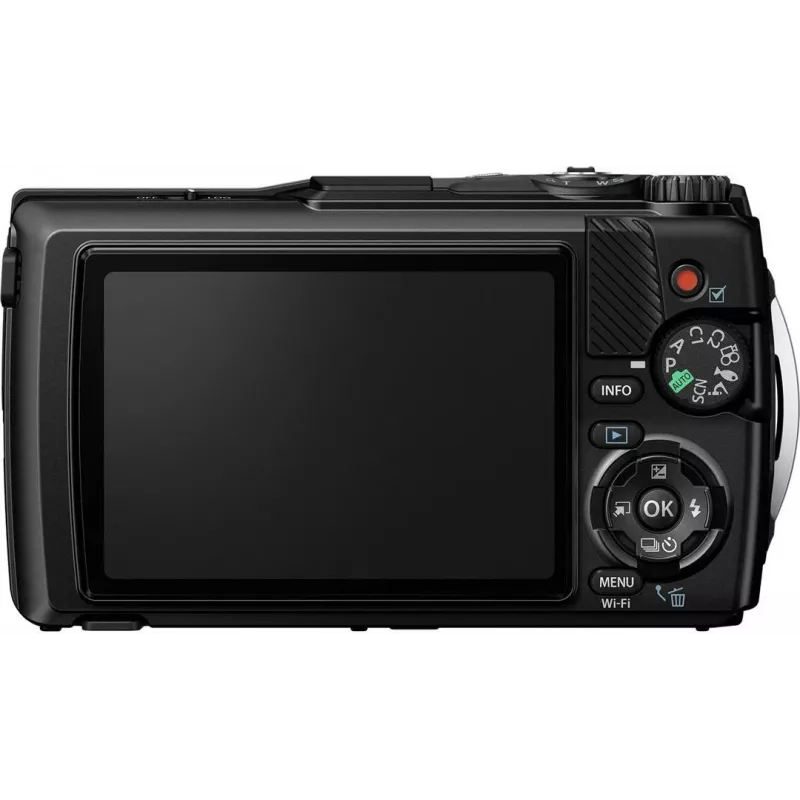 OM System Tough TG-7 Czarny Wytrzymały Kompaktowy Aparat, 12 MP, Wideo 4K, Wodoodporny do 15 m