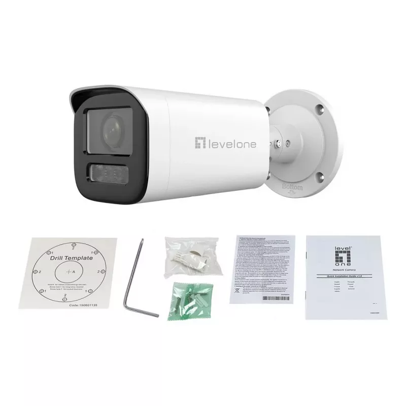LevelOne IPCam FCS-5222 Kopułkowa kamera sieciowa 2MP H.265 IR PoE