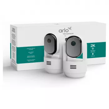 Arlo Essential 3 2K Pan-Tilt-Zoom Wewnętrzna Kamera Bezpieczeństwa (2-Pak, Biały)