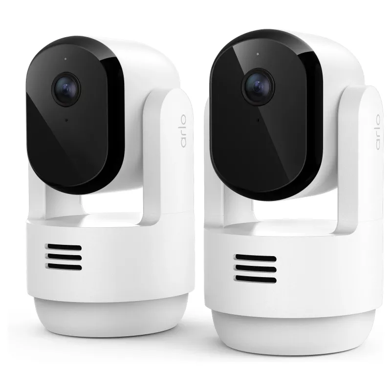 Arlo Essential 3 2K Pan-Tilt-Zoom Wewnętrzna Kamera Bezpieczeństwa (2-Pak, Biały)