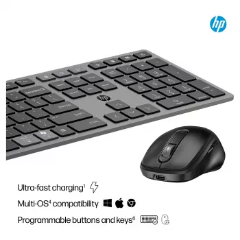 Zestaw klawiatury i myszy bezprzewodowej HP 720 Multi-Device - Twilight Black 9T5A9AA#ABD