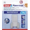 Uchwyt na maszynkę do golenia tesa Powerstrips WAVE WATERPROOF, stal nierdzewna, do mokrych środowisk (prysznic/łazienka), 1 sztuka