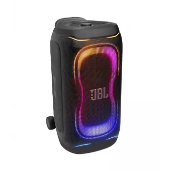 JBL PartyBox 330 Przenośny Głośnik Imprezowy z 240W RMS, Bateria 18h, IPX4 Odporny na Zachlapanie, Bluetooth 5.1, Dynamiczny Pokaz Świateł, Kółka i Teleskopowy Uchwyt, Czarny