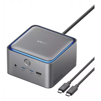 Anker Prime 14-w-1 stacja dokująca Thunderbolt 5, 140W Power Delivery, podwójny wyświetlacz 8K, aktywne chłodzenie (A83B53A1)