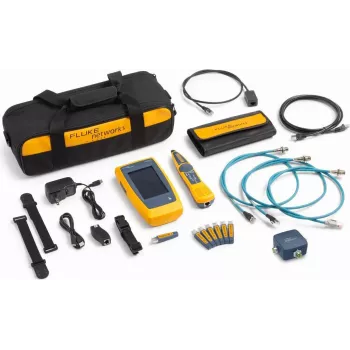 Fluke Networks LinkIQ Duo Industrial Ethernet Cable+Network Tester Kit z adapterami M12, PoE, do 10 Gb/s, Li-Ion, CAT 3-8 6029135