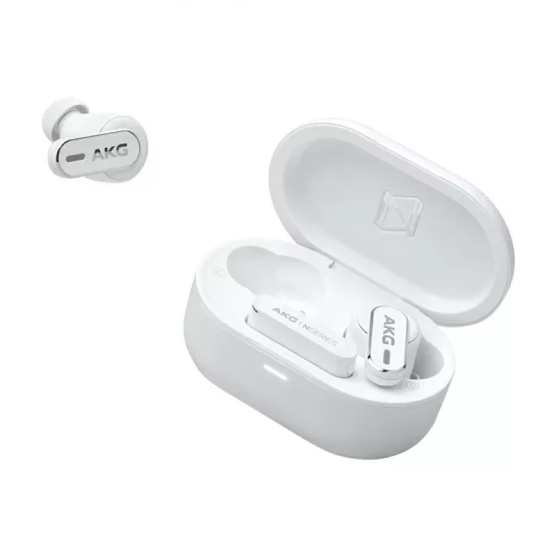 AKG N5 Hybrid Bezprzewodowe Słuchawki Dokanałowe z Redukcją Szumów Białe Bluetooth 5.3
