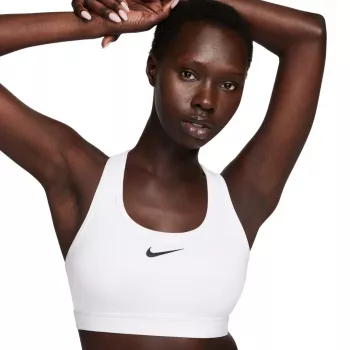 Nike Swoosh biustonosz sportowy o średnim wsparciu biały XL